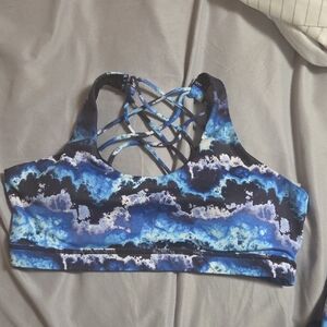 Constantly Varied Gear Storm Print Sports Bra Size XL Butterfly Back